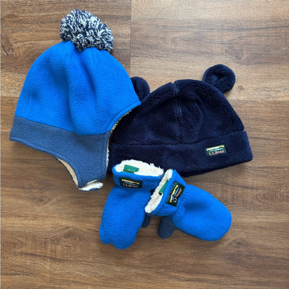 L.L. Bean Blue and Cream Winter Hat